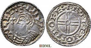 Денарий, Англия, Cnut (1016-1035), м.д. York, монетарий Ræfen, North 790