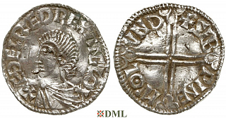 Денарий, Англия, Æthelred II (978-1016), м.д. London, монетарий Sibwine, North 774