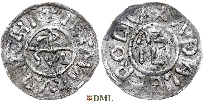 Денарий, Германия, Бавария, Dietmar II (1025-1041), м.д. Salzburg, Hahn 1976, 105a1.2