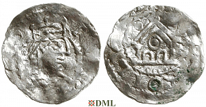 Денарий, Германия, Швабия, Otto III (983-1002), м.д. Strassburg, Dbg. 934