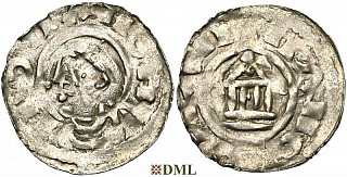 Денарий, Германия, Швабия, Werner II (1065-1077), м.д. Strassburg, Dbg. 1797
