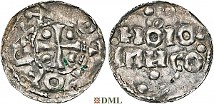 Денарий, Германия, Нижняя Лотарингия, Otto I (936-962), м.д. Huy, Ilisch 2014, 33.2
