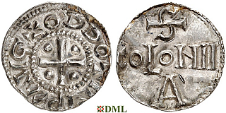Денарий, Германия, Нижняя Лотарингия, Otto III (983-1002), м.д. Koln, Dbg.