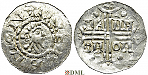 Денарий, Германия, Нижняя Лотарингия, Gf. Hermann (1020-1051), м.д. Emden