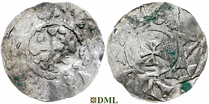 Денарий, Германия, Нижняя Лотарингия, Heinrich II (1002-1024), Unknown mints, Ilisch 2000, 17.3