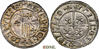 Денарий, Дания, Knut (1018-1035), м.д. Viborg, Hbg. 49