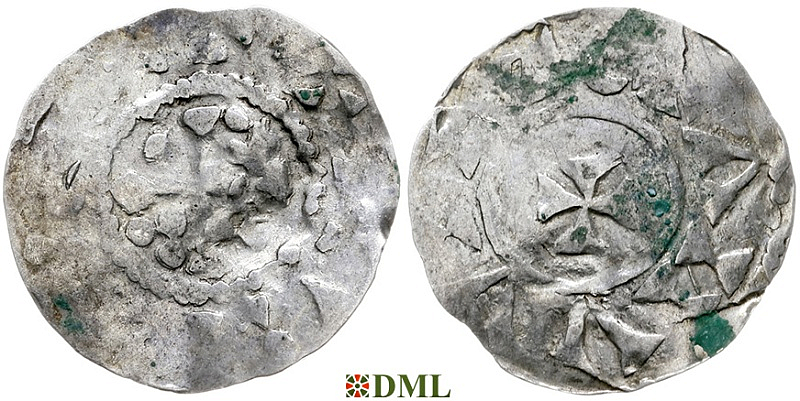 Денарий, Германия, Нижняя Лотарингия, Heinrich II (1002-1024), Unknown mints, Ilisch 2000, 17.3