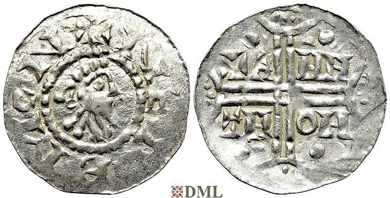 Денарий, Германия, Нижняя Лотарингия, Gf. Hermann (1020-1051), м.д. Emden
