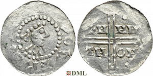 Денарий, Германия, Нижняя Лотарингия, Gf. Hermann (1020-1051), м.д. Emden, Dbg. 772