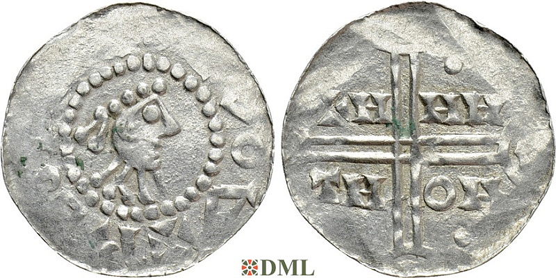 Денарий, Германия, Нижняя Лотарингия, Gf. Hermann (1020-1051), м.д. Emden, Dbg. 772
