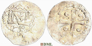 Денарий, Германия, Саксония, Bardo (1031-1051), м.д. Erfurt, Dbg. 878