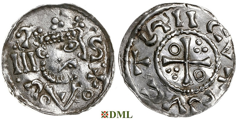Денарий, Германия, Бавария, Heinrich II (1002-1024), м.д. Salzburg, Hahn 1976, 94D.4
