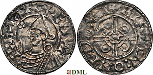 Денарий, Англия, Cnut (1016-1035), м.д. Wilton, монетарий Ælstan, North 787