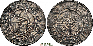 Денарий, Англия, Cnut (1016-1035), м.д. Wilton, монетарий Ælstan, North 787