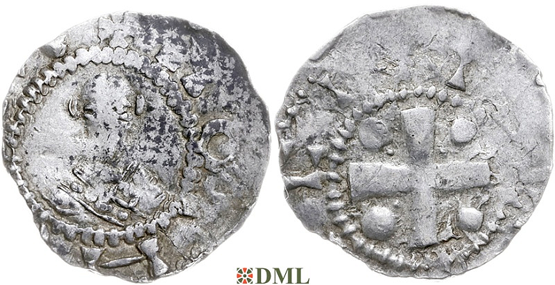 Денарий, Германия, Франкония, Willigis (975-1011), м.д. Mainz, Dbg. 802