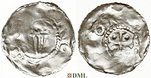 Денарий, Германия, Нижняя Лотарингия, Gf. Reginar V (1013-1030), м.д. Mons, Ilisch 2014, 20.2