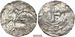 Денарий, Германия, Нижняя Лотарингия, Gf. Reginar V (1013-1030), м.д. Mons, Ilisch 2014, 20.2