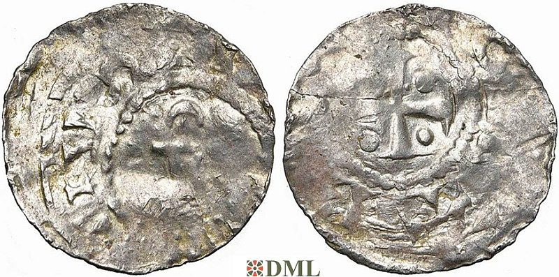 Денарий, Германия, Нижняя Лотарингия, Gf. Reginar V (1013-1030), м.д. Mons, Ilisch 2014, 20.2