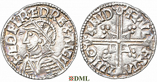 Денарий, Англия, Æthelred II (978-1016), м.д. London, монетарий Pulfstan, North 775