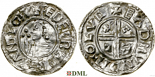 Денарий, Англия, Æthelred II (978-1016), м.д. London, монетарий Eadmund, North 770