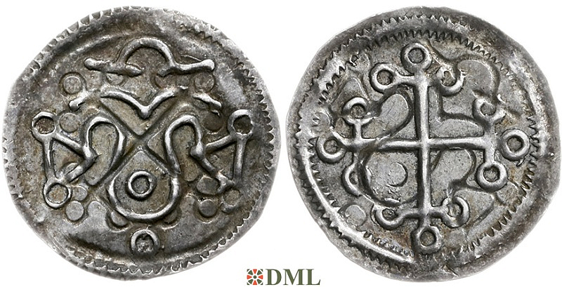 Денарий, Дания, Harald I (936-987), м.д. Hedeby, Hbg. 2