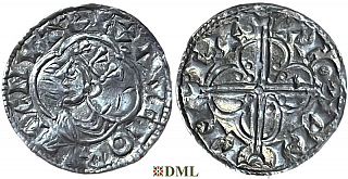 Денарий, Англия, Knut (1016-1035), м.д. Canterbury, монетарий Godric, North 781