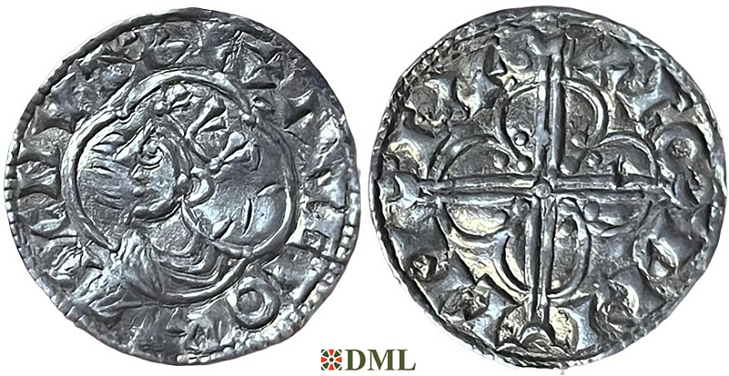 Денарий, Англия, Knut (1016-1035), м.д. Canterbury, монетарий Godric, North 781
