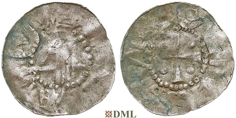 Денарий, Германия, Саксония, Hg. Bernard I (973-1011), м.д. Luneburg, Dbg 590
