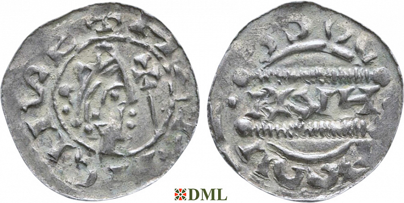 Денарий, Германия, Нижняя Лотарингия, Bruno III (1050-1057), м.д. Dokkum, Ilisch 2000, 21.19