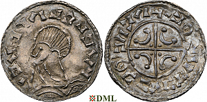 Денарий, Дания, Hardeknut (1035-1042), м.д. Orbaek, Hbg. 42
