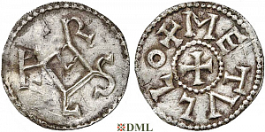 Обол, Каролинги, Charlemagne (768-814) ou Charles le Chauve (840-877), м.д. Melle
