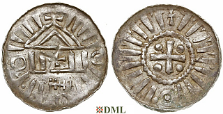 Денарий, Германия, Саксония, Anonymous bishop, Sachesnpfennig, Kilger 2000, KN 1