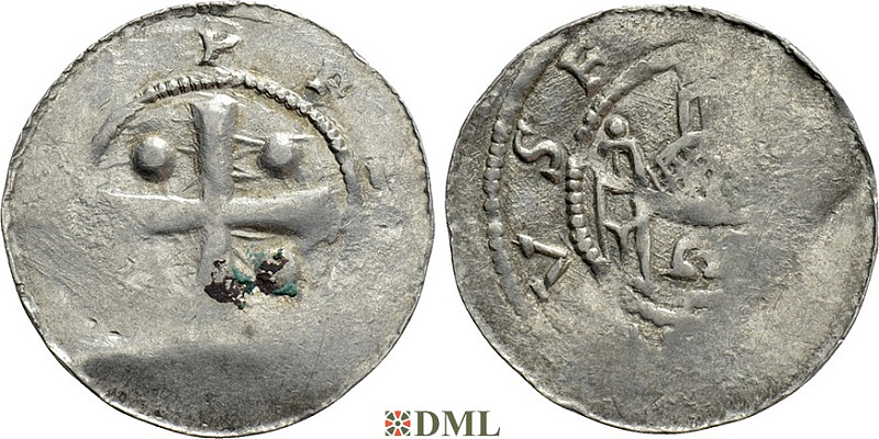 Денарий, Германия, Саксония, Anonymous bishop, м.д. Erfurt