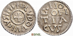Денье, Каролинги, Louis le Pieux (768-814), м.д. Mayence, Depeyrot 581