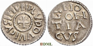 Денье, Каролинги, Louis le Pieux (768-814), м.д. Mayence, Depeyrot 581