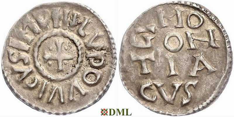 Денье, Каролинги, Louis le Pieux (768-814), м.д. Mayence, Depeyrot 581