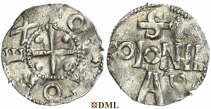 Денарий, Германия, Нижняя Лотарингия, Otto III (983-1002), м.д. Koln, Dbg. 331