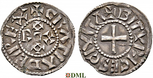 Денье, Каролинги, Eudes (Odo) (887-898), м.д. Bourges, Depeyrot 202
