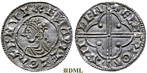 Денарий, Англия, Cnut (1016-1035), м.д. London, монетарий Ælfwig, North 781