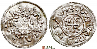 Денарий, Германия, Бавария, Heinrich II (1002-1024), м.д. Salzburg, Hahn 1976, 93