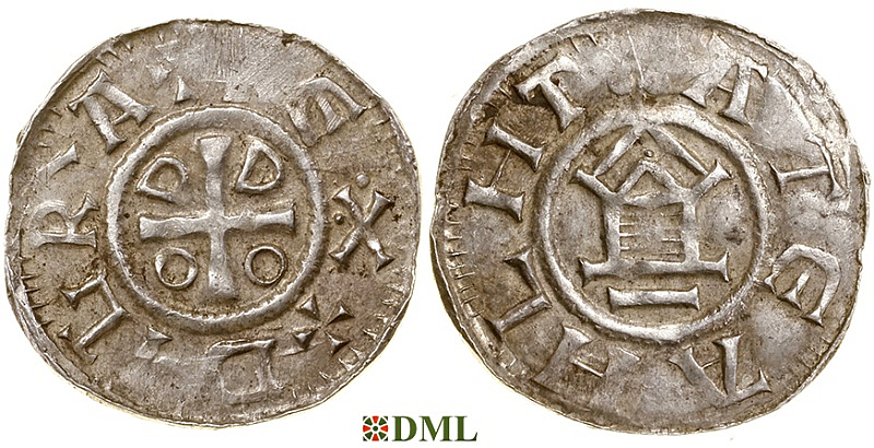 Обол, Германия, Саксония, Otto III (983-1002), м.д. Goslar, type OAP