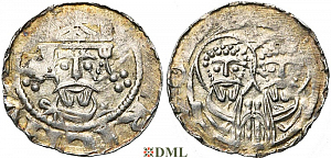 Денарий, Германия, Саксония, Heinrich III (1046-1056), м.д. Goslar, Dbg. 667