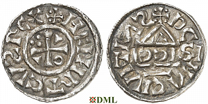 Денарий, Германия, Бавария, Heinrich II (1002-1024), м.д. Regensburg, монетарий SICCI, Hahn 1976, 27h1