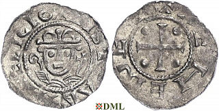 Денарий, Германия, Нижняя Лотарингия, Adalbert (1043-1072), м.д. Jever