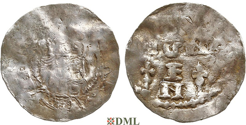 Денарий, Германия, Швабия, Heinrich II (1002-1024), м.д. Strassburg, Dbg. 918