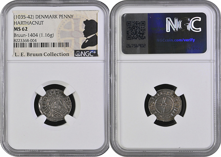 Денарий, Дания, Hardeknut (1035-1042), м.д. Lund, Hbg. 9