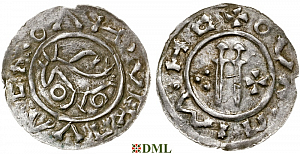 Денарий, Чехия, Boleslav II (972/973-999), м.д. Prague, Šmerda 1996, 22