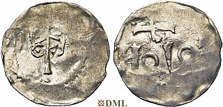 Денарий, Германия, Нижняя Лотарингия, Anonymous bishop, м.д. Tiel, Ilisch 2000, 5.8
