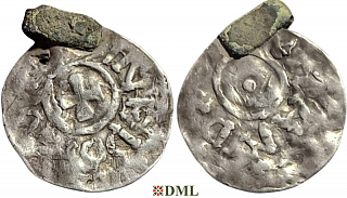 Денарий, Германия, Саксония, Bernard II (1011-1059), м.д. Luneburg, Dbg. 589