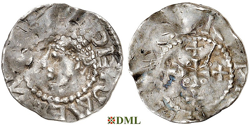 Денарий, Германия, Саксония, Heinrich II (1002-1024), м.д. Dortmund, Dbg. 753
